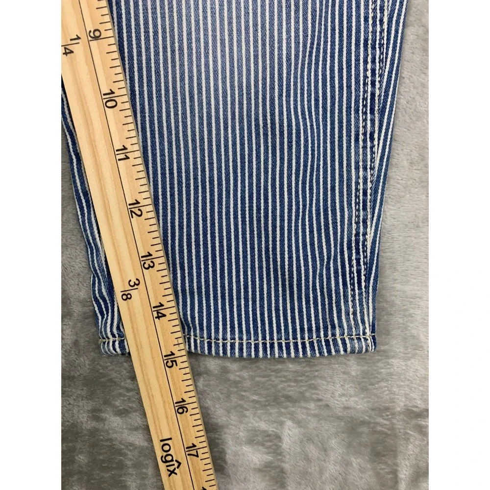 OshKosh Bgosh Kid 4T Blue Hickory Stripe Vestbak Denim Overalls Toddler Railroad